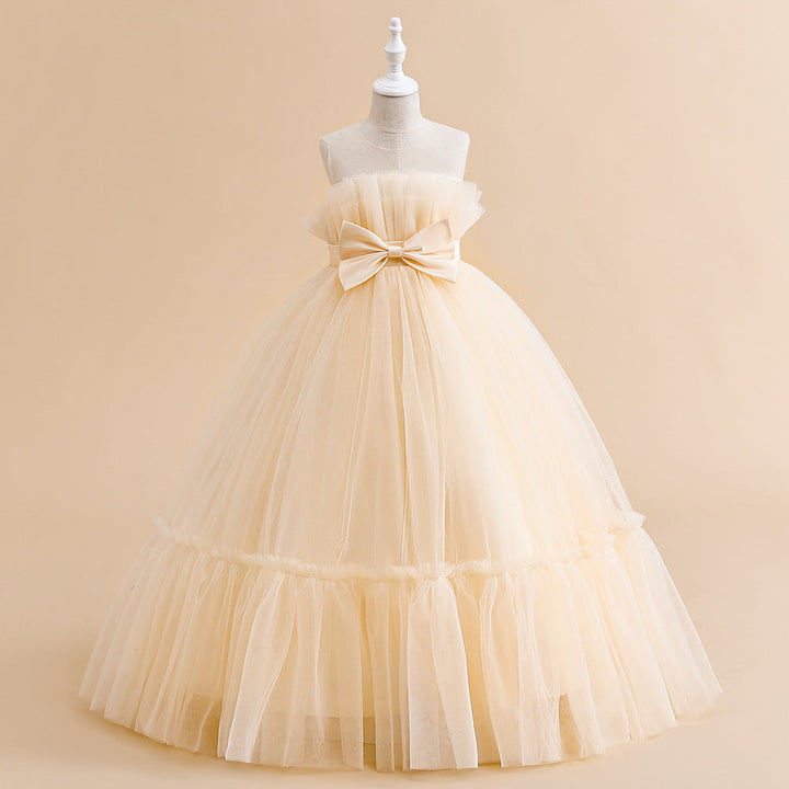 Robe de Soirée A-Line/Princesse Sans Manches, Longueur Au Sol, avec Nœud