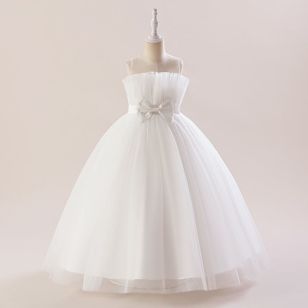 Robe de Soirée A-Line/Princesse Sans Manches, Longueur Au Sol, avec Nœud