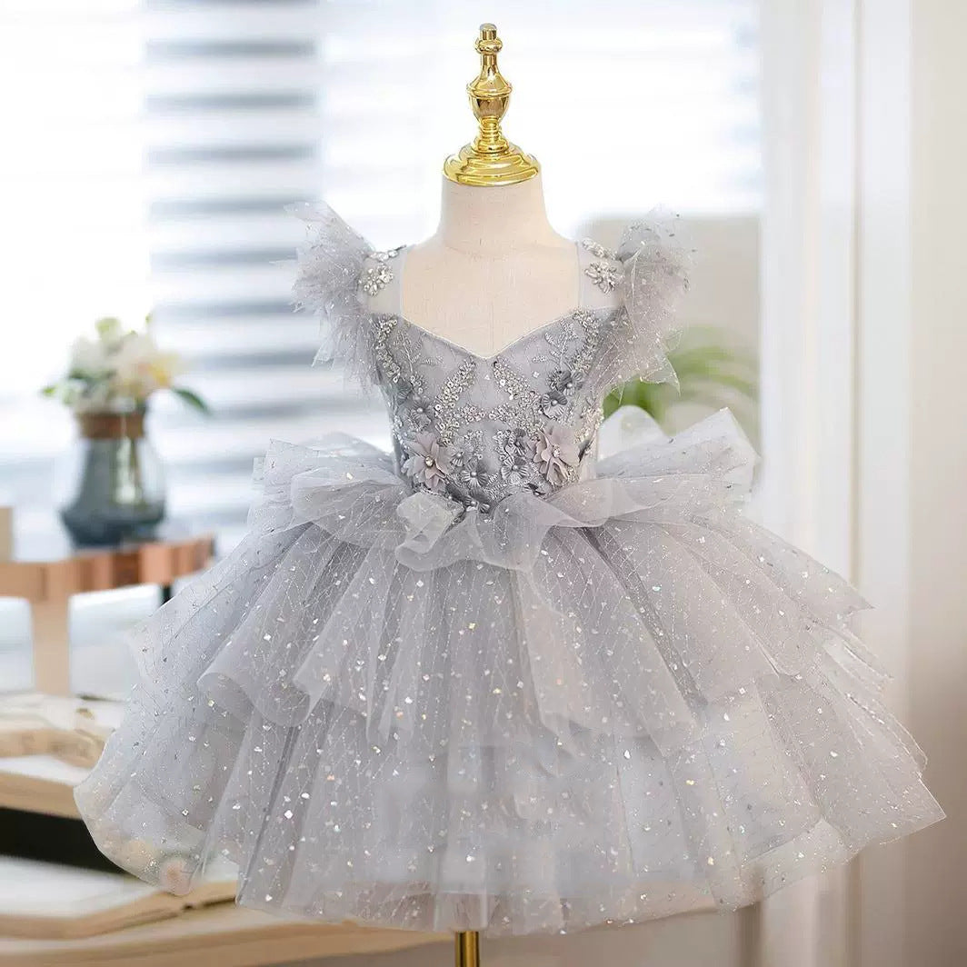 Robe de Soirée A-Line/Princess Longueur Thé pour Demoiselle D'Honneur avec Appliques de Perles