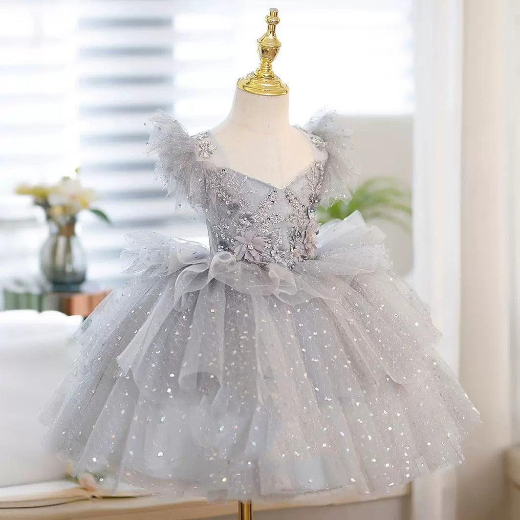 Robe de Soirée A-Line/Princess Longueur Thé pour Demoiselle D'Honneur avec Appliques de Perles
