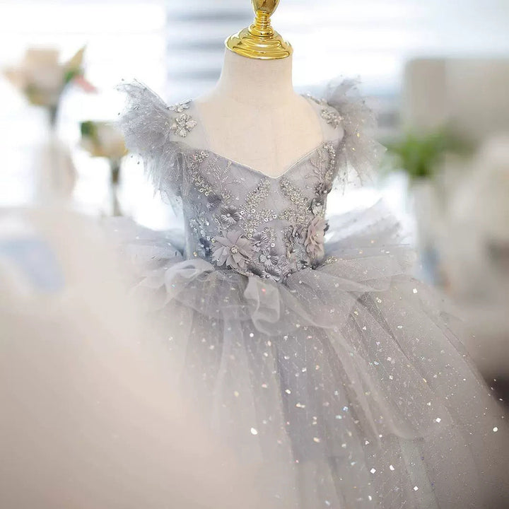 Robe de Soirée A-Line/Princess Longueur Thé pour Demoiselle D'Honneur avec Appliques de Perles