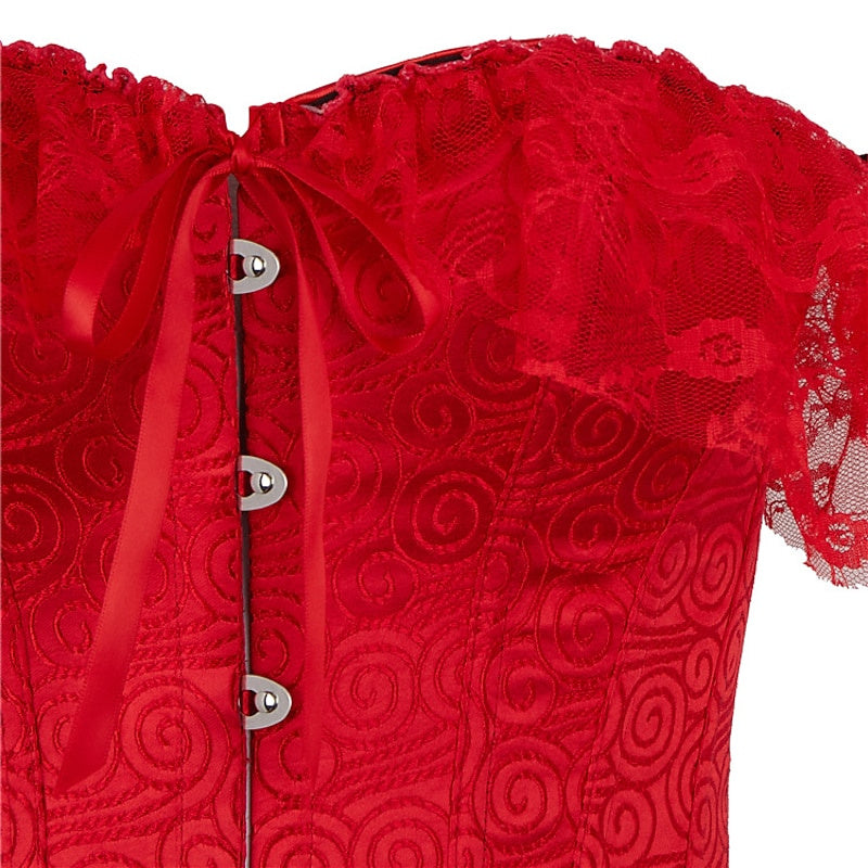 Corset Sexy en Dentelle avec Boucle et Crochet pour Femme - pour Mariage, Fête, Anniversaire