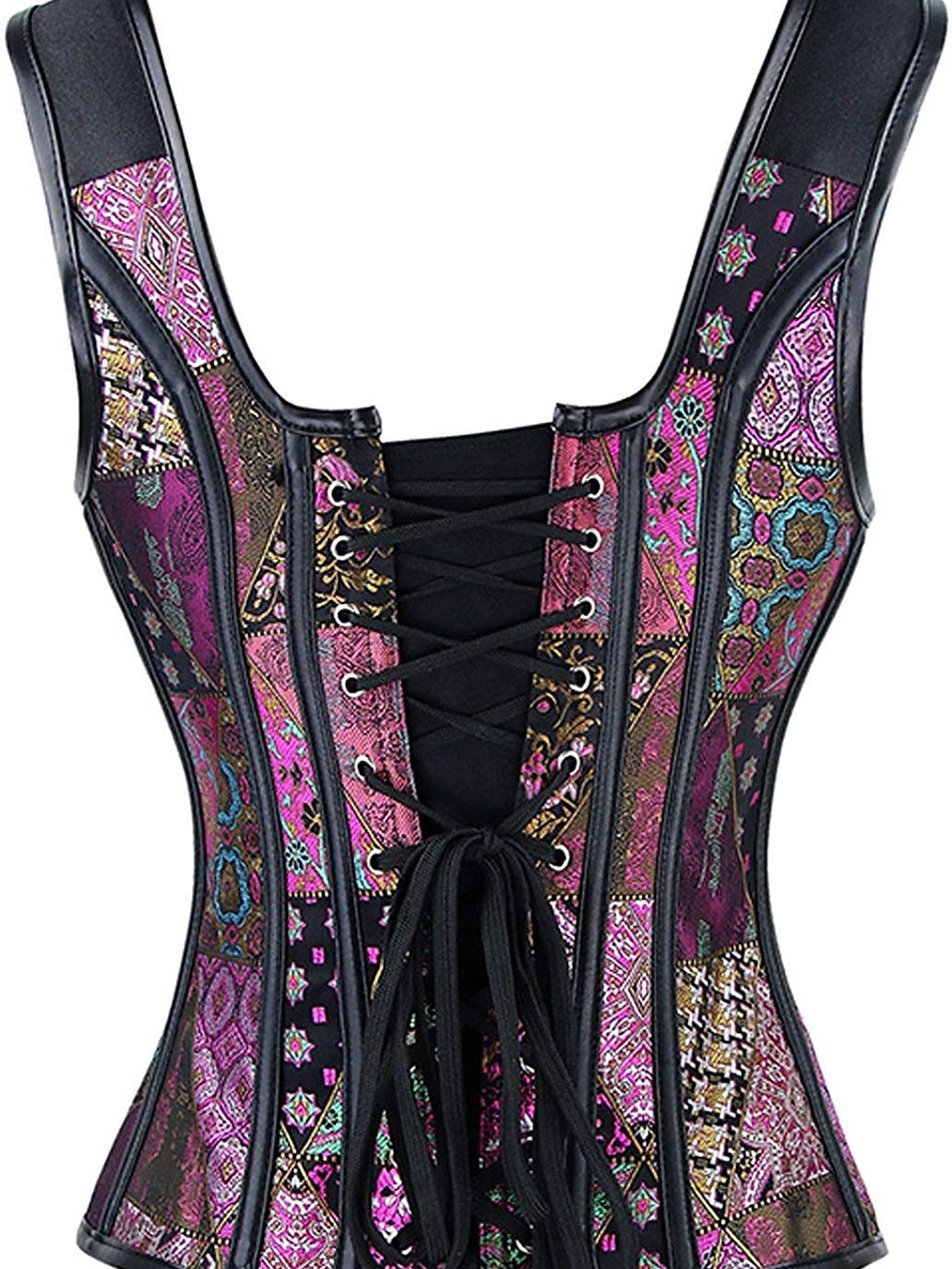 Corset Sexy Push-Up avec Fermeture Éclair pour Femme - Effet Gainant - pour Mariage, Fête, Anniversaire