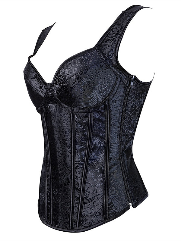 Corset Sexy Push-Up avec Fermeture Éclair pour Femme - Effet Gainant - pour Mariage, Fête, Anniversaire
