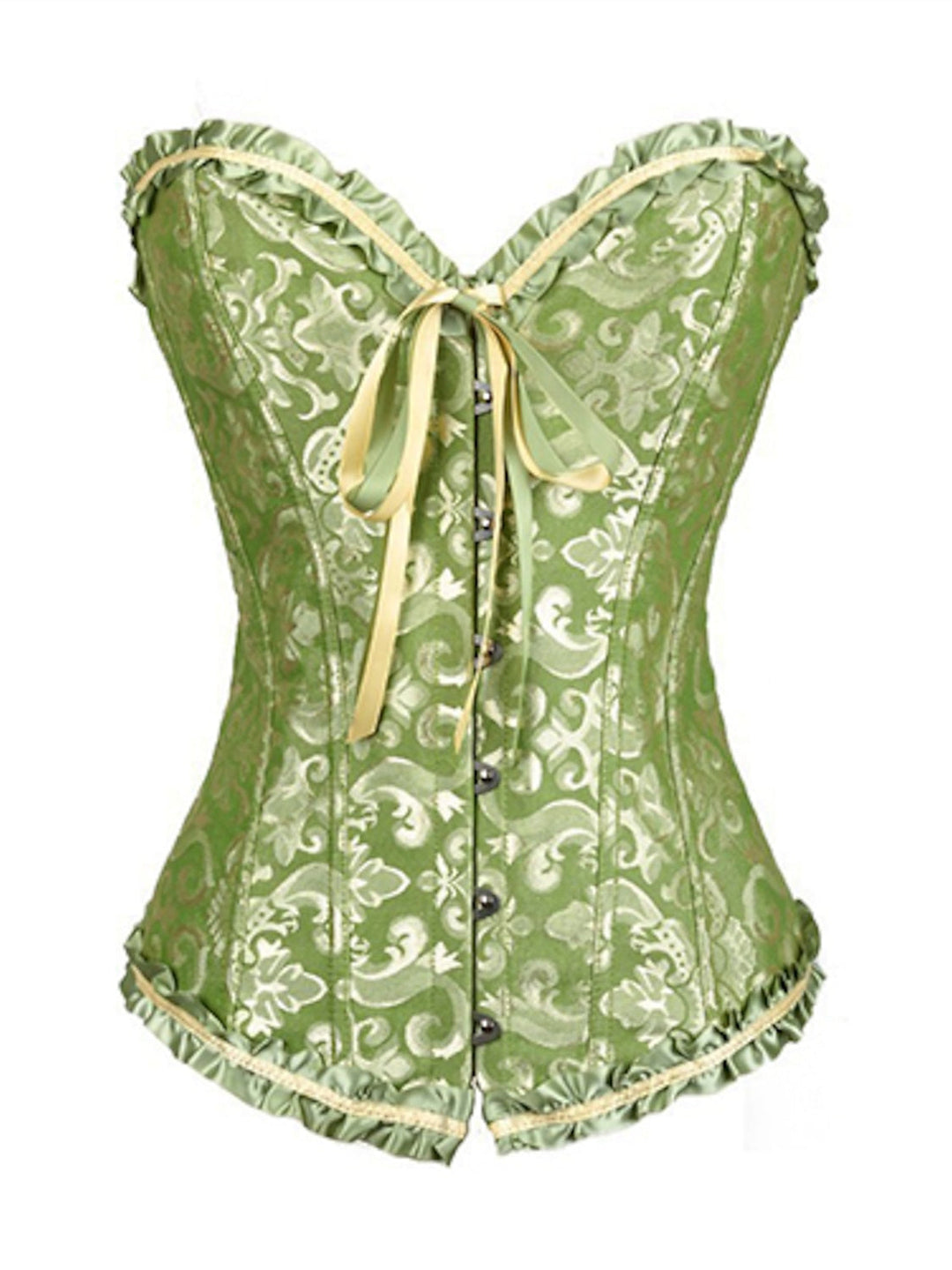 Corset Push-Up en Jacquard avec Crochet et Œillet pour Femme - pour Mariage, Fête, Anniversaire