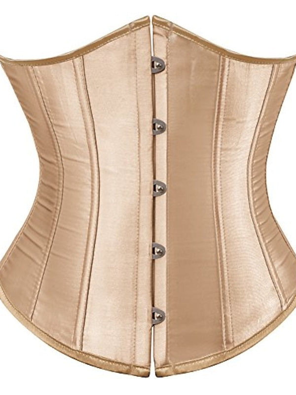 Corset Push-Up en Jacquard avec Crochet et Œillet pour Femme - pour Mariage, Fête, Anniversaire, Halloween