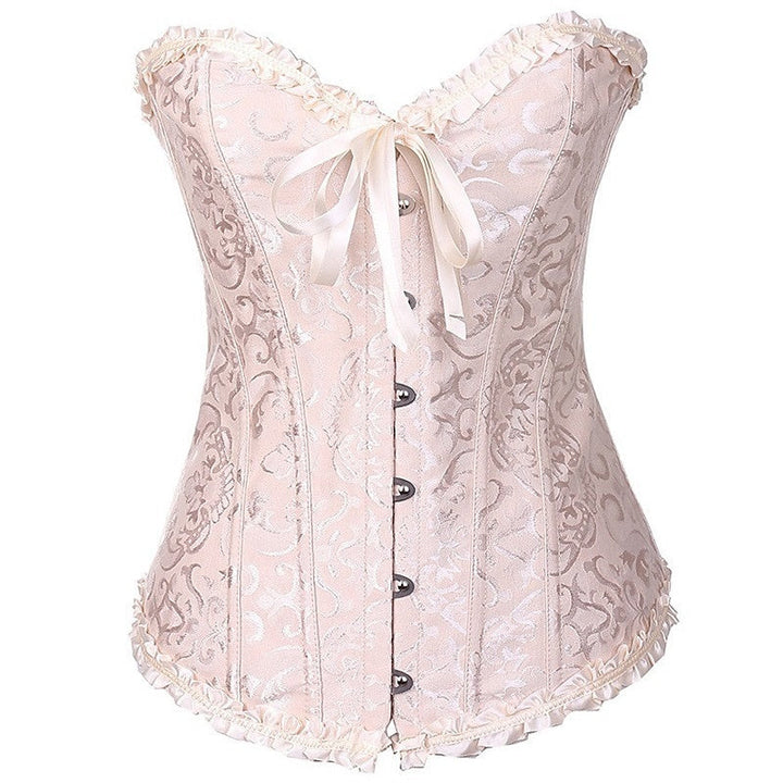 Corsets Pour Femmes Avec Contrôle De L'Abdomen, Jacquard Abstrait, Fleurs, Crochets Et Œillets Pour Mariage, Fête Et Anniversaire