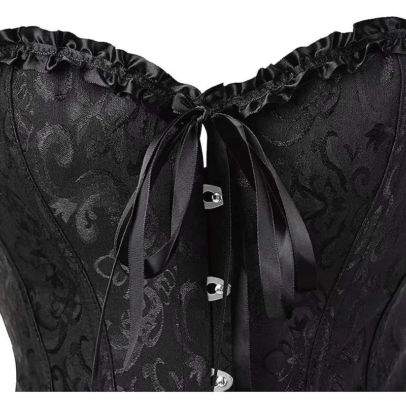 Corsets Pour Femmes Avec Contrôle De L'Abdomen, Jacquard Abstrait, Fleurs, Crochets Et Œillets Pour Mariage, Fête Et Anniversaire