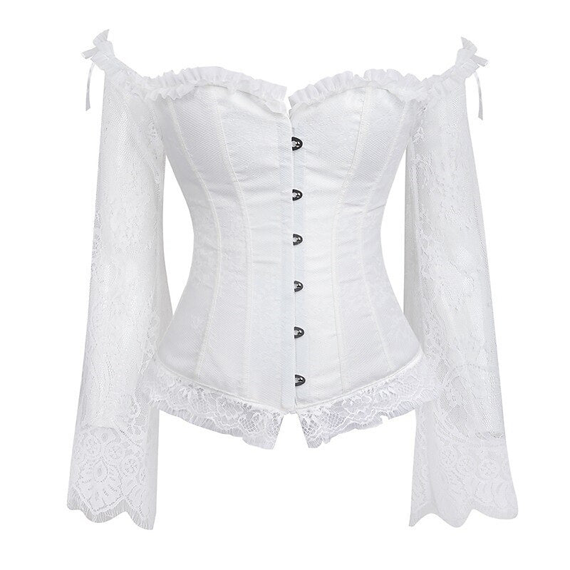 Corsets Bavarois à Crochets et Œillets pour Femmes pour Fête de Mariage Anniversaire