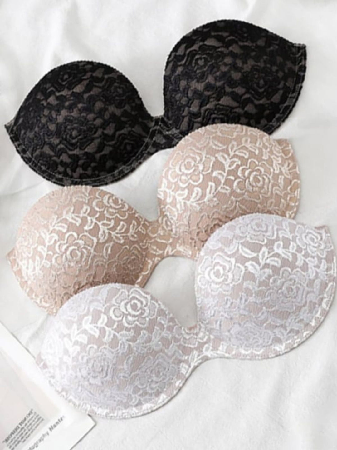 Soutien-Gorge Dos Nu en Dentelle Minimaliste pour Femmes, Cache-Tétons Sexy Sans Bretelles