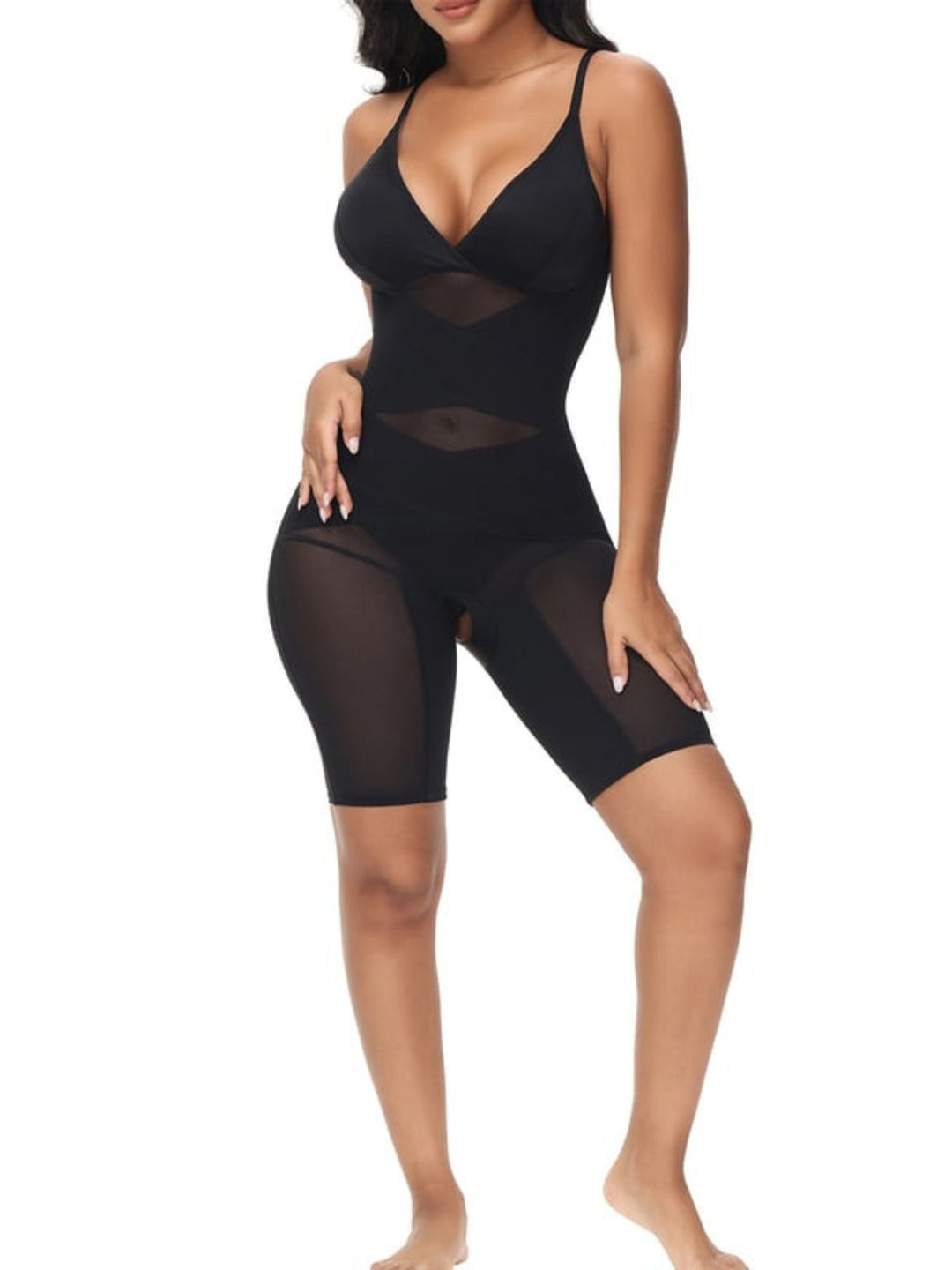 Sous-Vêtement Gainant Taille Haute en Polyester Décontracté/Classique à Fines Bretelles