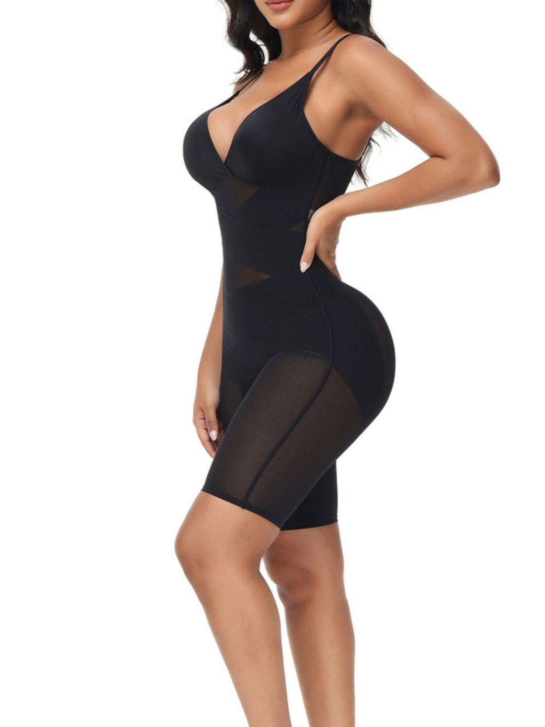 Sous-Vêtement Gainant Taille Haute en Polyester Décontracté/Classique à Fines Bretelles