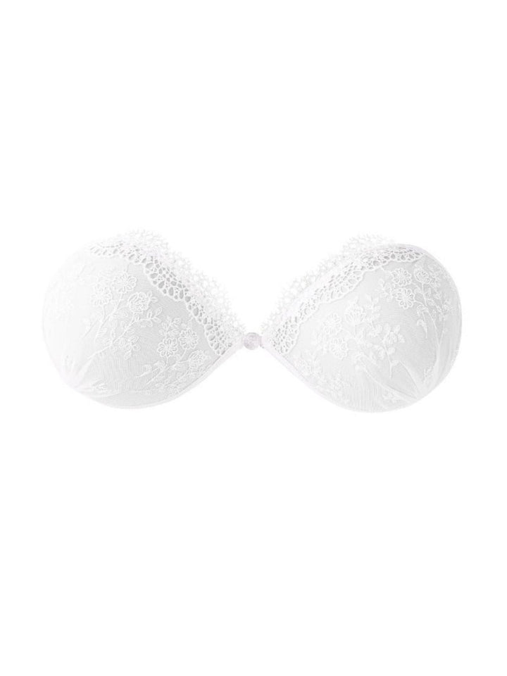 Soutien-Gorge/Couvre-Tétons Romantiques en Silicone Sans Armatures/Sans Bretelles