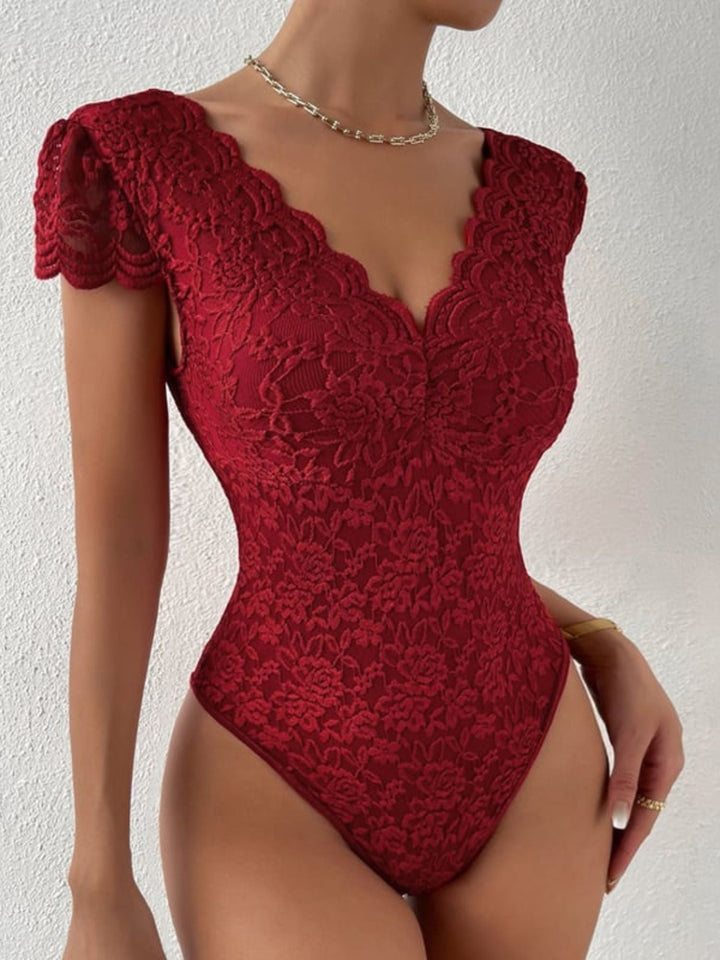 Body Gainant Sexy en Dentelle et Élasthanne pour Femme pour Soirée de Mariage