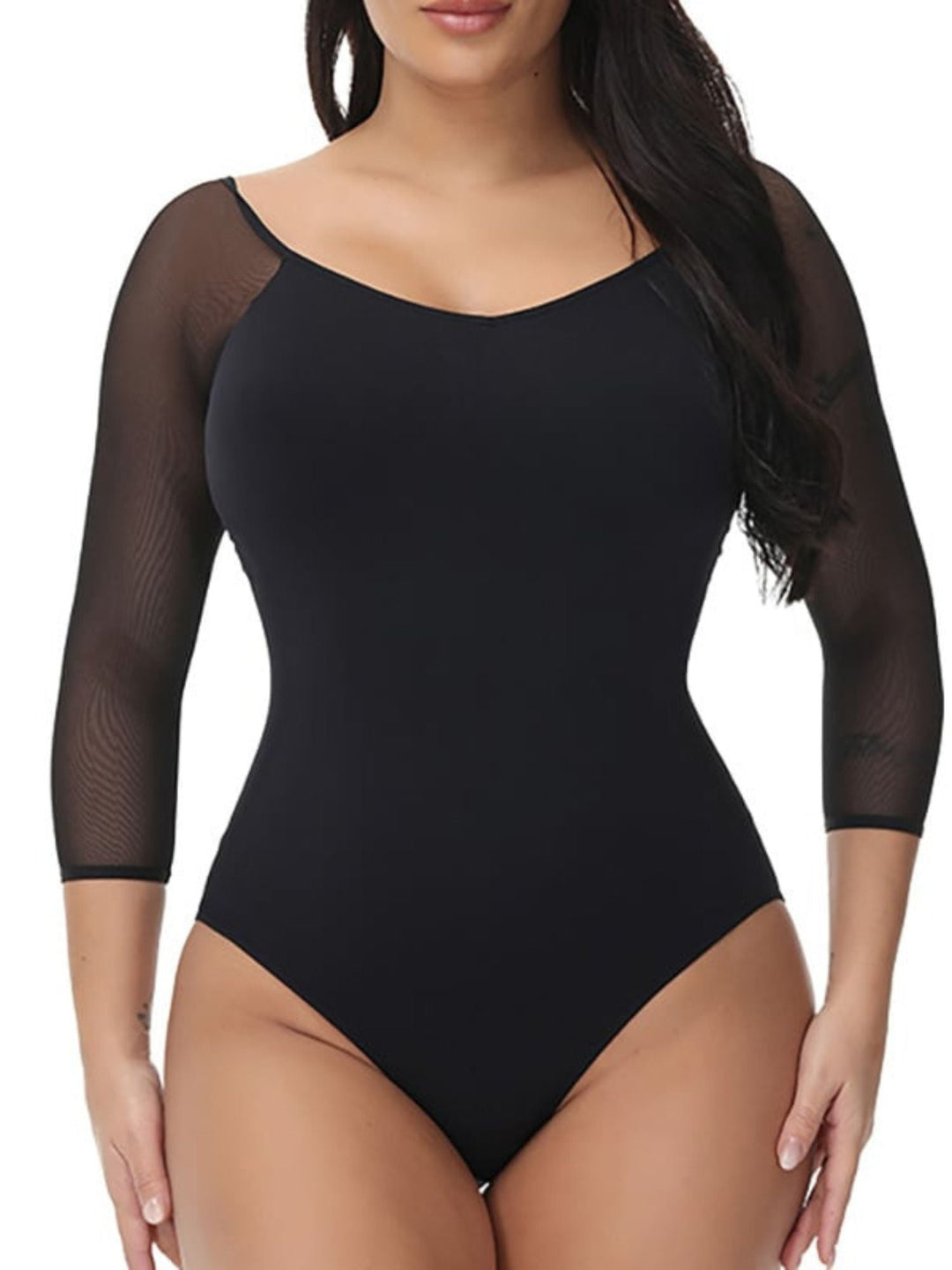 Corsets Sexy à Col Rond et Manches Longues pour Femmes