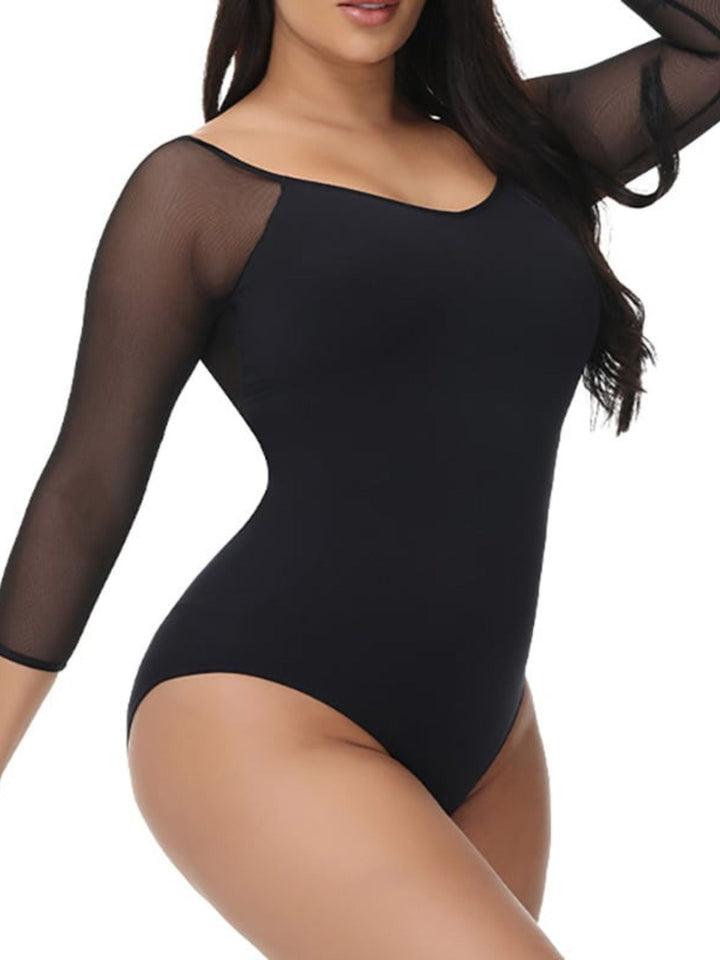 Corsets Sexy à Col Rond et Manches Longues pour Femmes