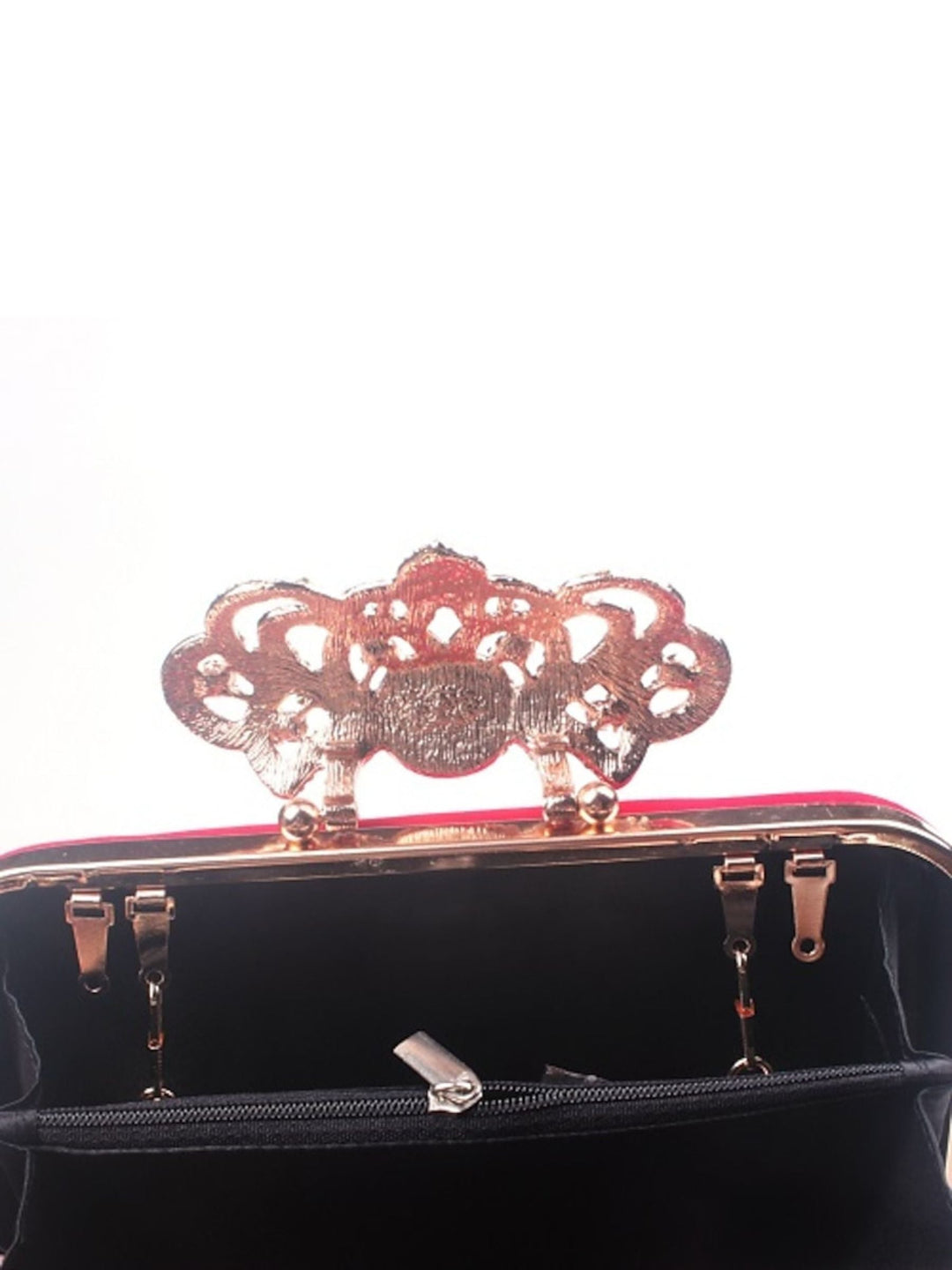 Pochettes en Velours Bordeaux Rétro Élégantes avec Strass