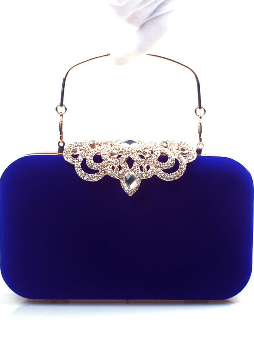 Pochettes en Velours Bordeaux Rétro Élégantes avec Strass