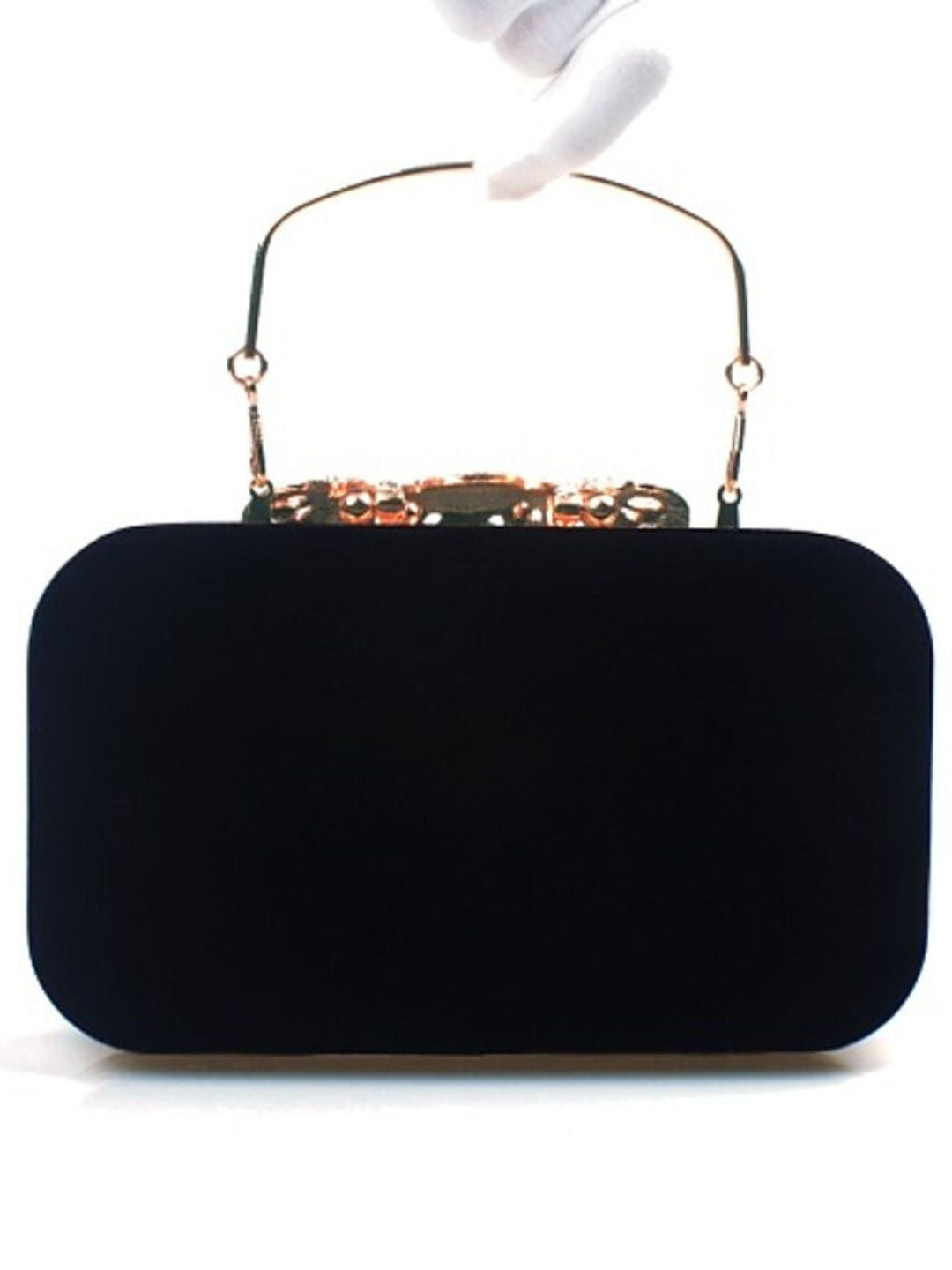 Pochettes en Velours Bordeaux Rétro Élégantes avec Strass
