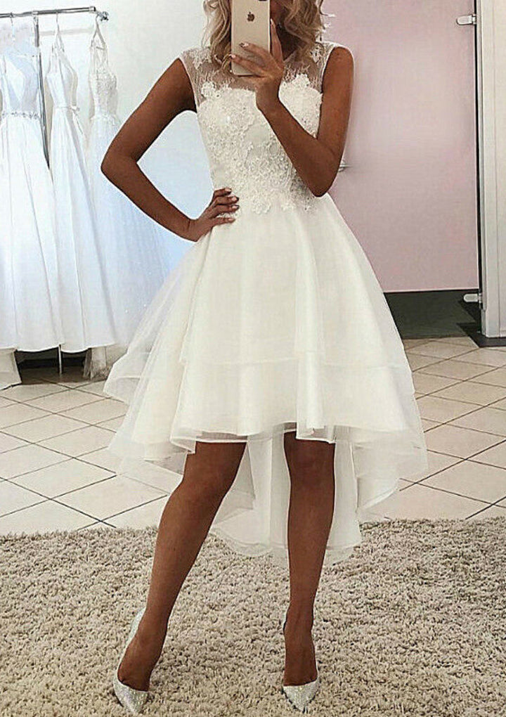 Forme Princesse Col plongeant Asymétrique DentelleRobe de mariée