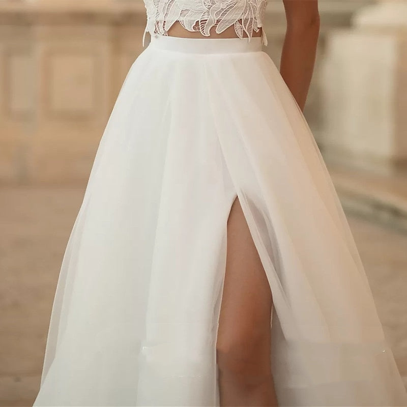 Robes de Mariée A-Line/Princess Séparées Séparées Balayage / Brosse Traîne avec Fentes