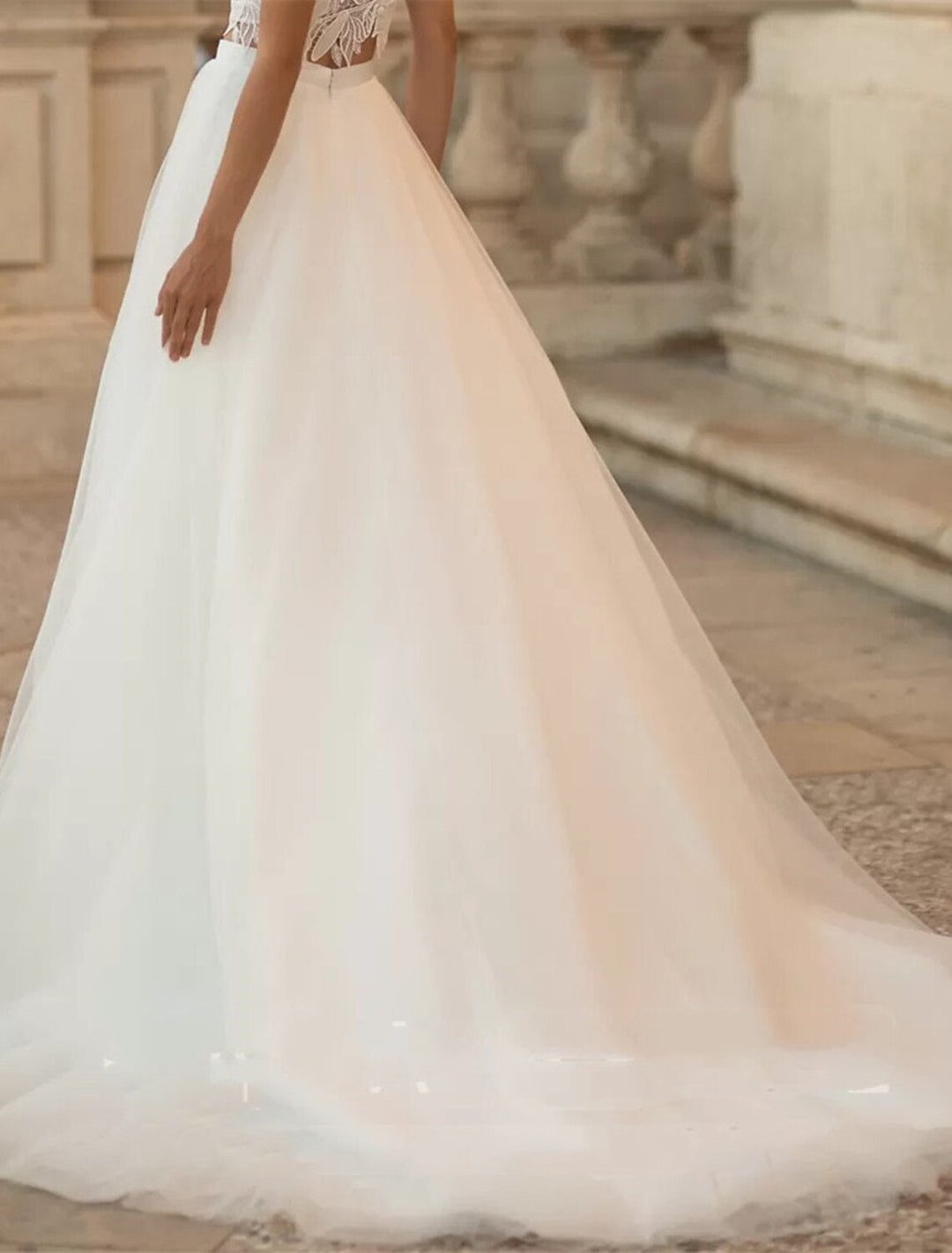 Robes de Mariée A-Line/Princess Séparées Séparées Balayage / Brosse Traîne avec Fentes