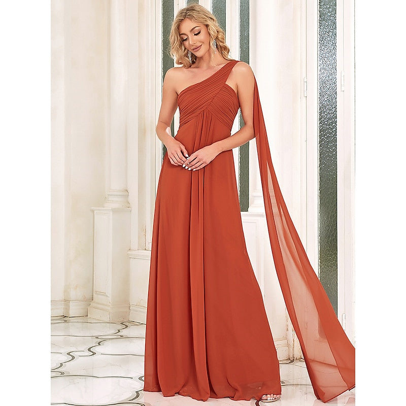 Robe de Mariée D'Invitée de Mariage Sans Manches, Ligne A/Princesse, Asymétrique, Longueur Au Sol
