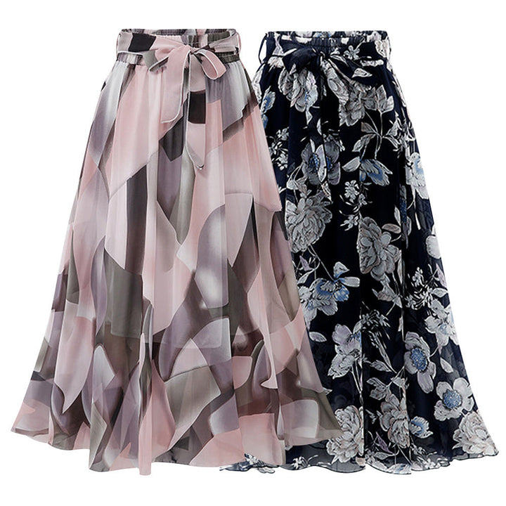 Robe D'Invitée de Mariage à Jupe Trapèze/Princesse avec Fleurs