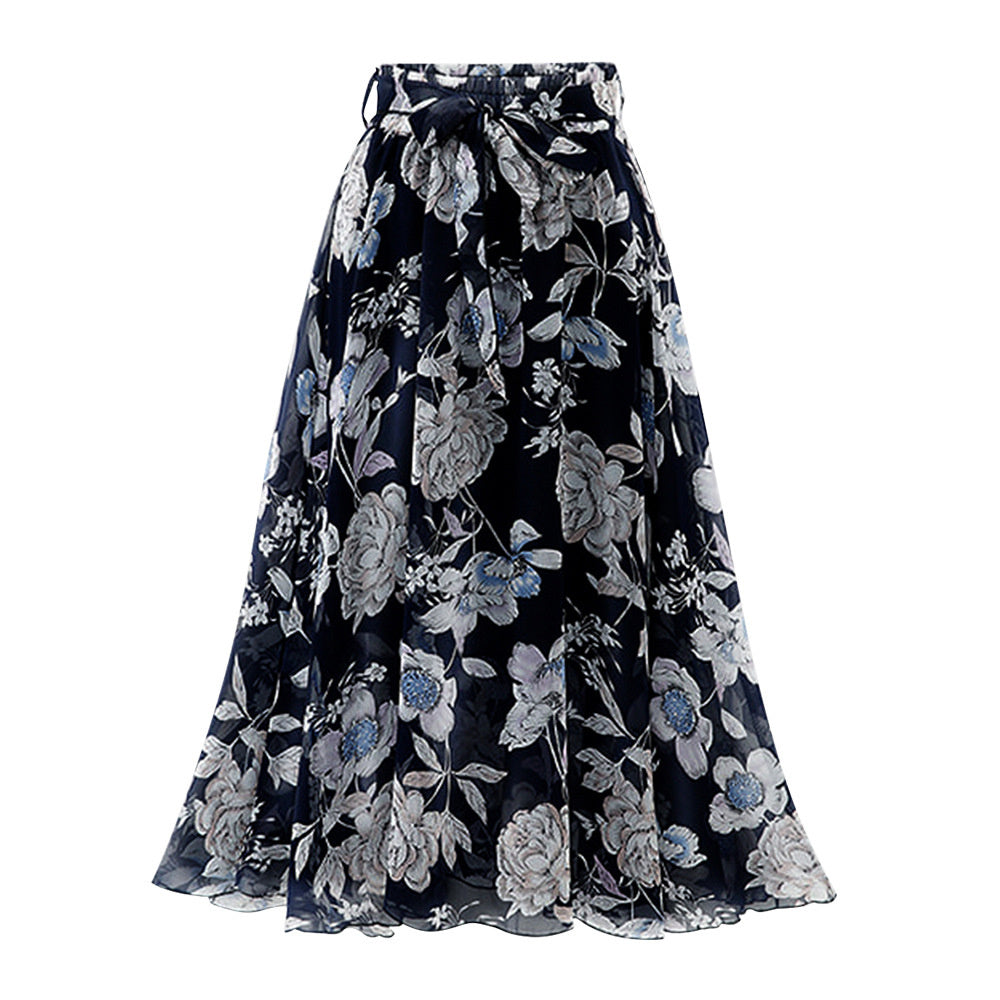 Robe D'Invitée de Mariage à Jupe Trapèze/Princesse avec Fleurs