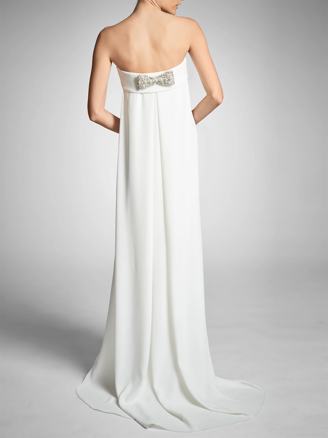 Robe de Mariée Fourreau/Colonne Sans Manches avec Nœud Papillon