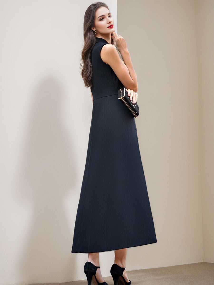 Gaine/Colonne Col en V Sans Manches Asymétrique Élégant Wedding Guest Robe