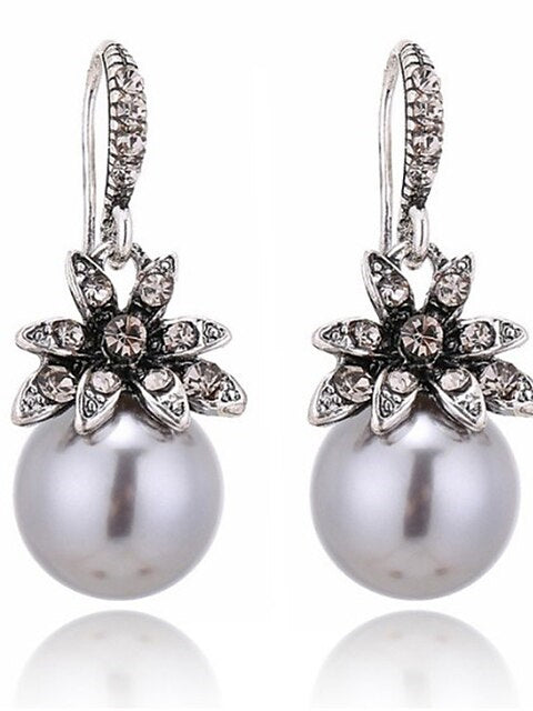 Boucles D'Oreilles Pendantes en Perles D'Imitation pour Femmes, Boucles D'Oreilles Longues Pendantes pour le Travail Quotidien et le Mariage