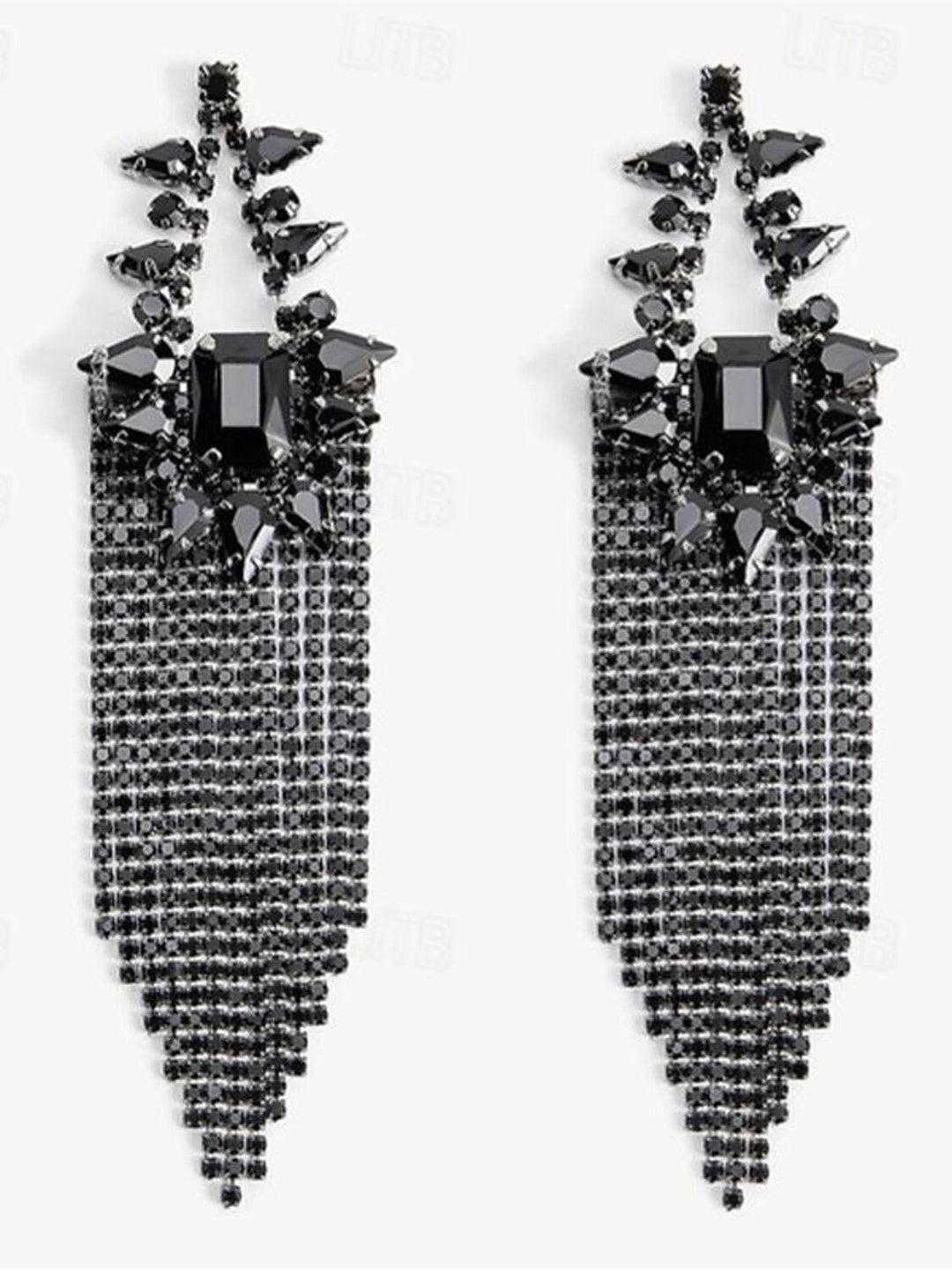 Boucles D'Oreilles à Franges en Imitation Diamant pour Femme, Bijoux Précieux pour Mariage, Travail, Quotidien