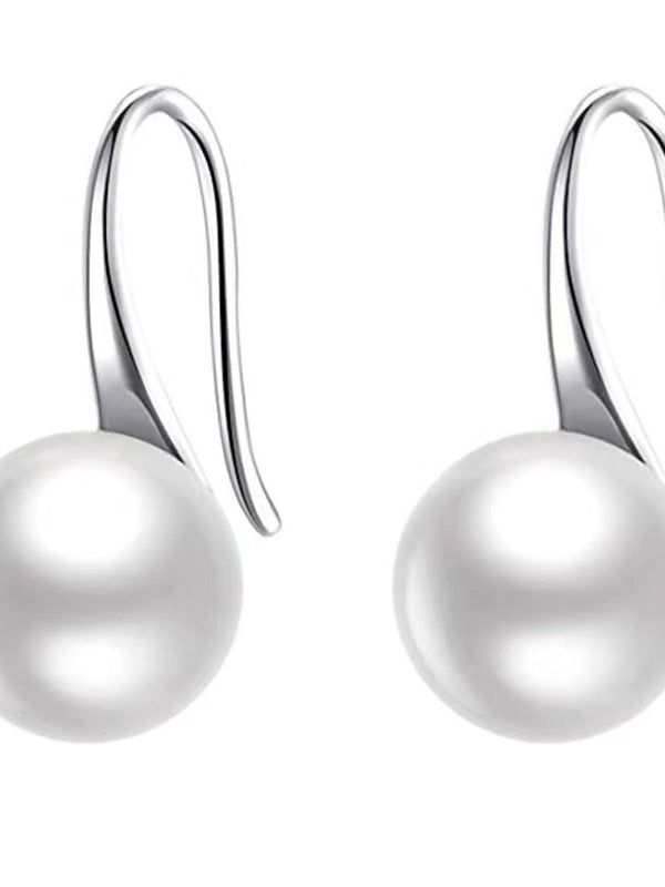 Boucles D'Oreilles en Perles D'Imitation pour Mariage, Travail Quotidien, Boucles D'Oreilles Pendantes Précieuses Classiques pour Femmes