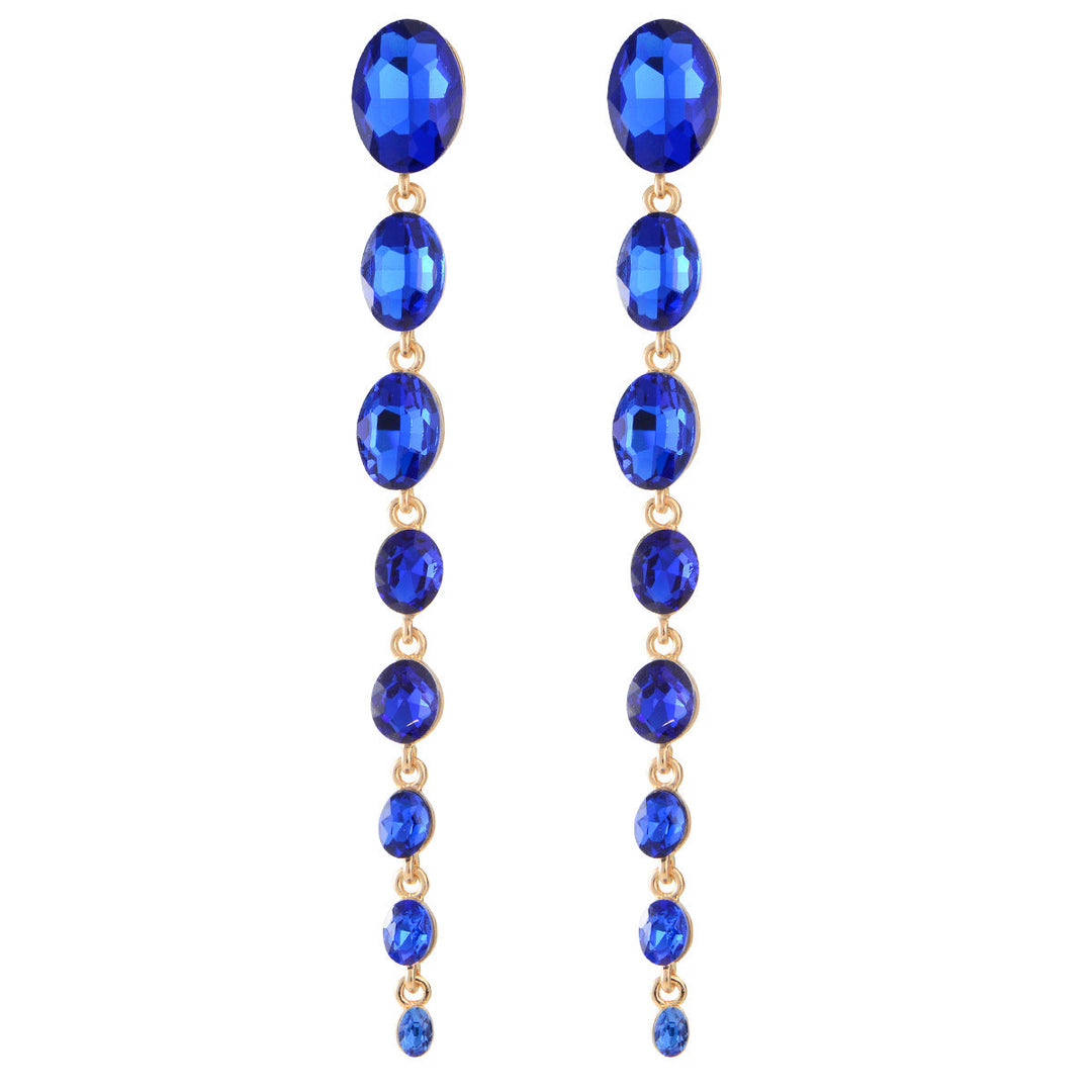 Boucles D'Oreilles Tendance Exagérées en Alliage et Strass