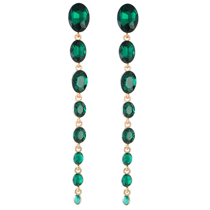 Boucles D'Oreilles Tendance Exagérées en Alliage et Strass