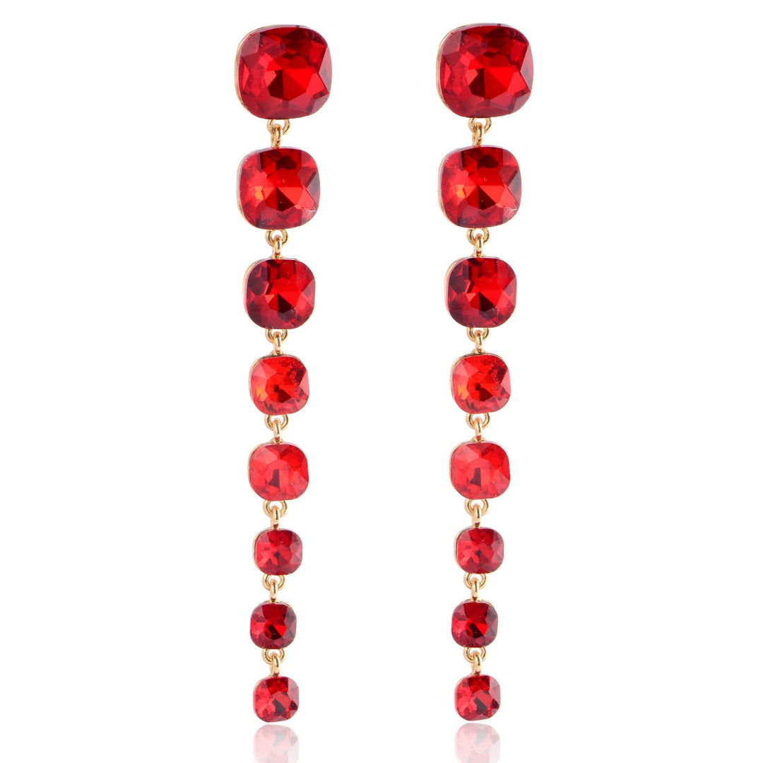 Boucles D'Oreilles Tendance Exagérées en Alliage et Strass