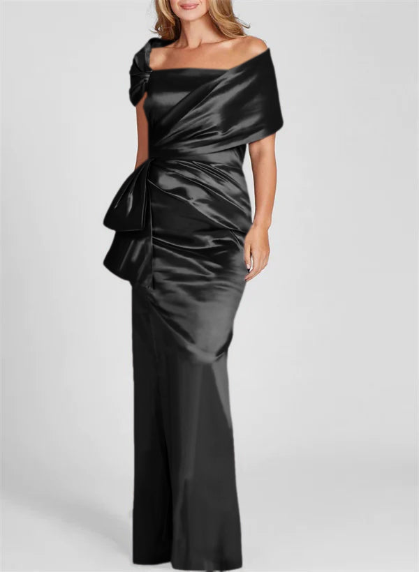 Robes de Mère de la Mariée Fourreau/Colonne à Épaules Dénudées et Longueur Au Sol