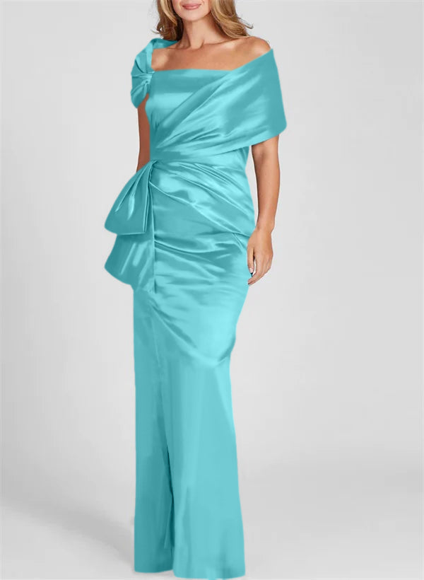 Robes de Mère de la Mariée Fourreau/Colonne à Épaules Dénudées et Longueur Au Sol