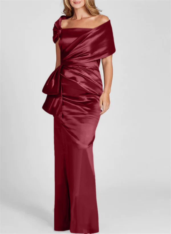 Robes de Mère de la Mariée Fourreau/Colonne à Épaules Dénudées et Longueur Au Sol