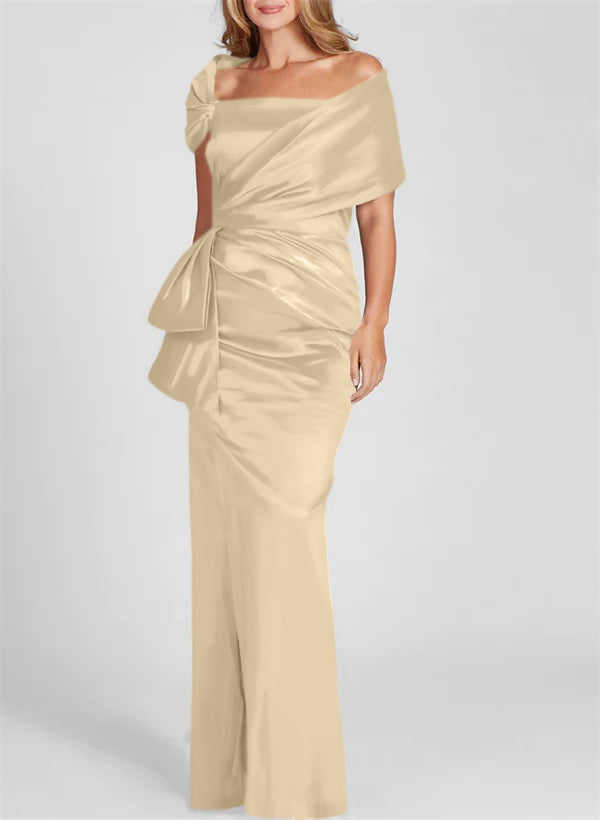 Robes de Mère de la Mariée Fourreau/Colonne à Épaules Dénudées et Longueur Au Sol