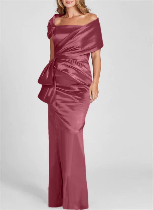 Robes de Mère de la Mariée Fourreau/Colonne à Épaules Dénudées et Longueur Au Sol