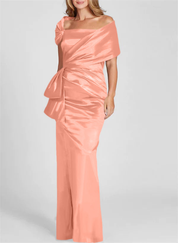 Robes de Mère de la Mariée Fourreau/Colonne à Épaules Dénudées et Longueur Au Sol