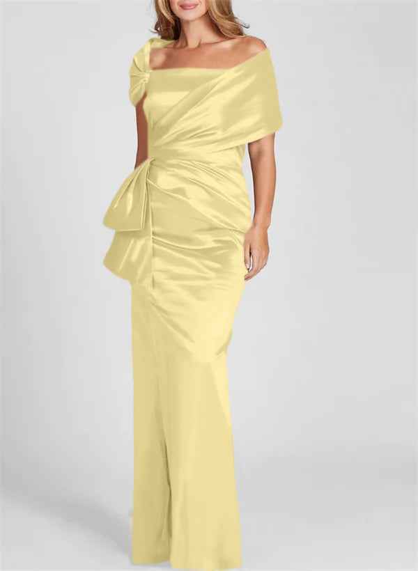 Robes de Mère de la Mariée Fourreau/Colonne à Épaules Dénudées et Longueur Au Sol