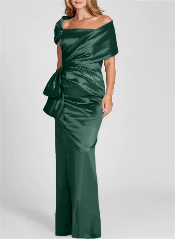 Robes de Mère de la Mariée Fourreau/Colonne à Épaules Dénudées et Longueur Au Sol