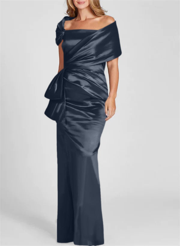 Robes de Mère de la Mariée Fourreau/Colonne à Épaules Dénudées et Longueur Au Sol