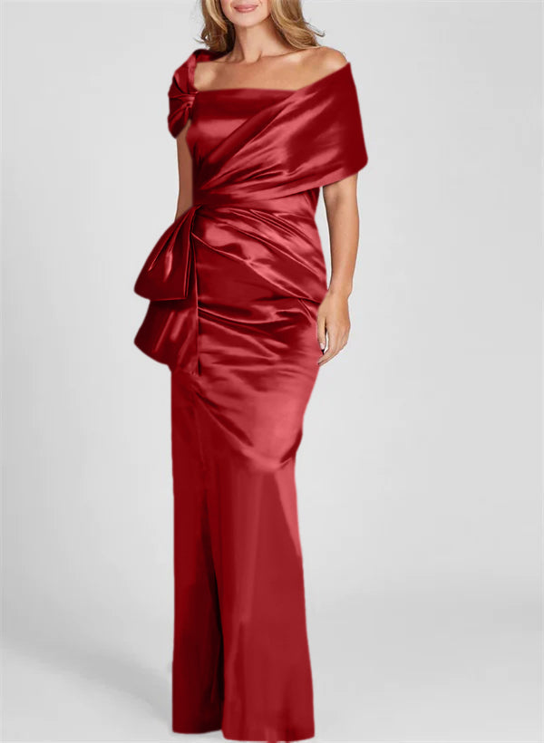 Robes de Mère de la Mariée Fourreau/Colonne à Épaules Dénudées et Longueur Au Sol