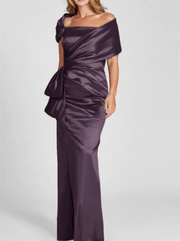 Robes de Mère de la Mariée Fourreau/Colonne à Épaules Dénudées et Longueur Au Sol