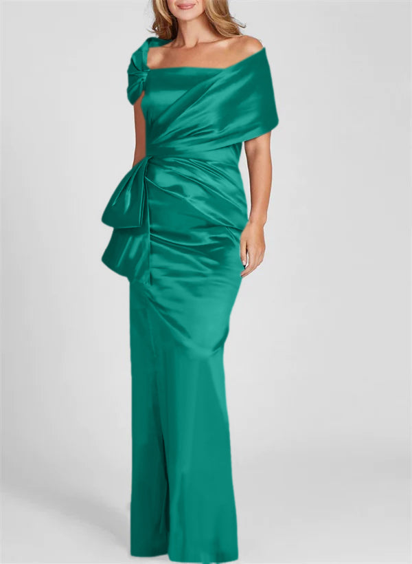Robes de Mère de la Mariée Fourreau/Colonne à Épaules Dénudées et Longueur Au Sol