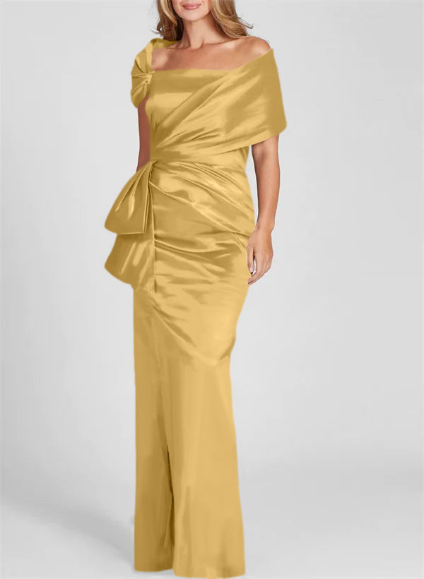 Robes de Mère de la Mariée Fourreau/Colonne à Épaules Dénudées et Longueur Au Sol
